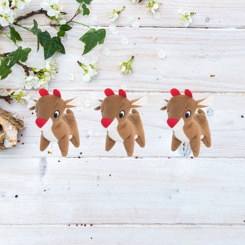 Zippy Paws 3-pack Miniz Squeaker Holiday Reindeer